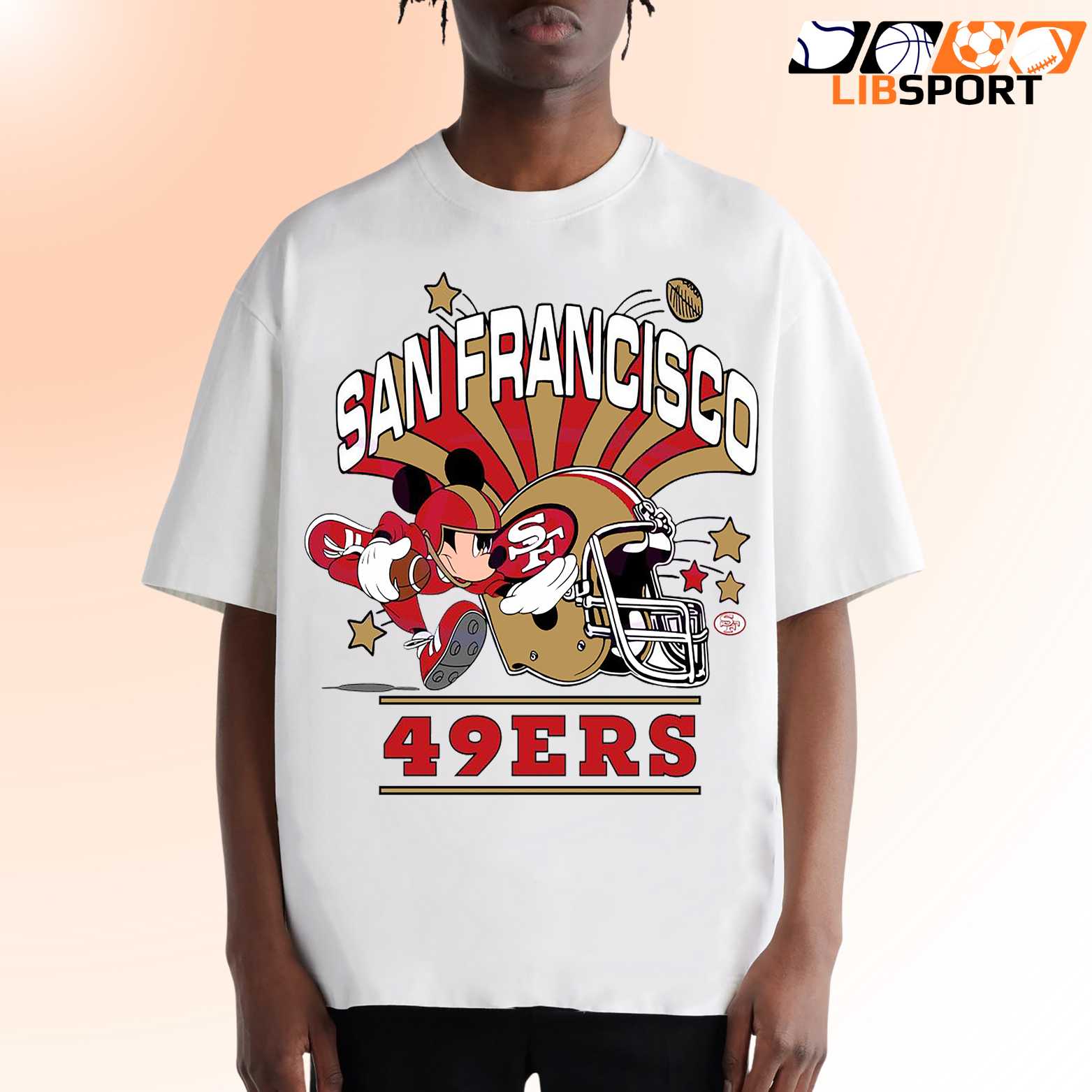 Funny Mickey Mouse T-Shirt, San Francisco 49ers Shirt, Nfl Football Fan Cartoon Tee